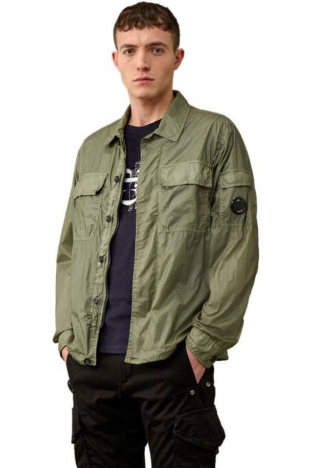 C.P COMPANY - 긴팔셔츠 - 24SS 씨피 컴퍼니 긴팔 셔츠 16CMSH113A110030G627 AGAVE GREEN DOM