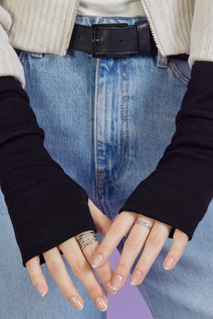 데일리 니트 기모 핸드워머 [BLACK] 가을 겨울 장갑 ver.