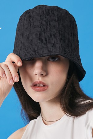 여름 쿨링 바스락 마몽 버킷햇 [BLACK]