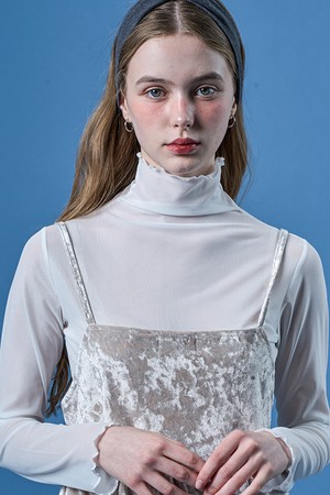 시스루 레이어드 무지 이너 긴팔티 [WHITE] KCL.