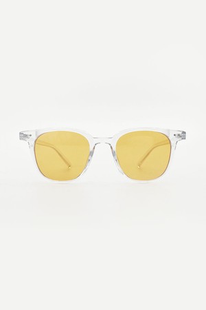 WOMEN 레이어드 뿔테 투명 사각라운드 자외선 차단 선글라스 [SQRTO]