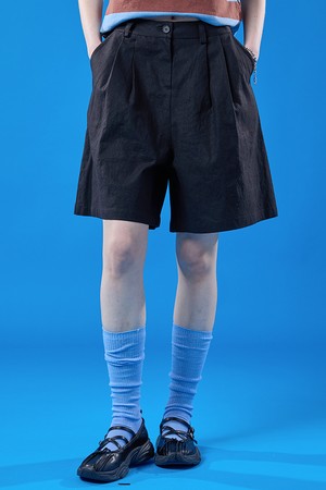 린넨 버뮤다 반바지 팬츠 [BLACK] 여름바지 ver.