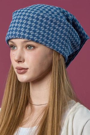 자외선차단 반다나  청 데님 헤어두건 손수건 [BLUE]