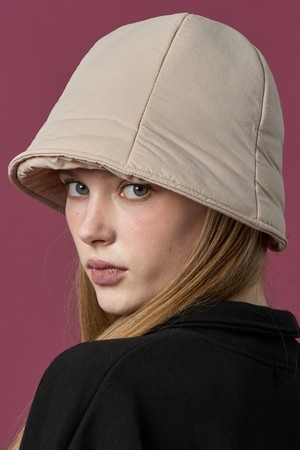 패딩 도톰 방한 겨울 모자 버킷햇 [밀크베이지]