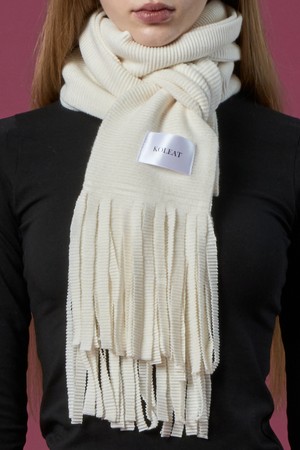 [5colors] 도톰 니트 무지 컷 롱기장 머플러 목도리