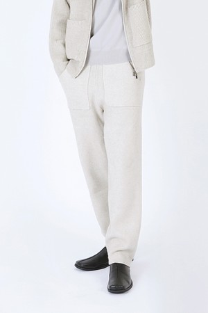 Heavy Knit Pocket Pants (Ivory)