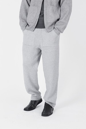 Heavy Knit Pocket Pants (Gray)