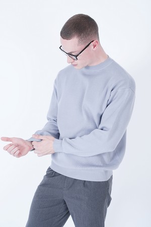 Hazzy Cashmere Round Knit (Sky)