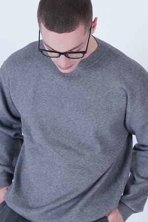 Hazzy Cashmere Round Knit (Chacoal)