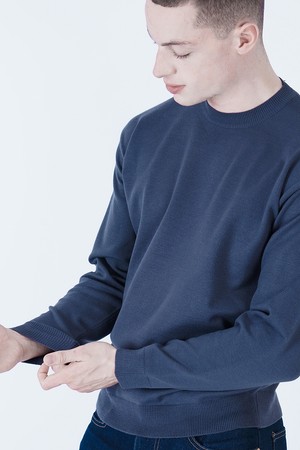 Heavy Basic Round Knit (Navy)