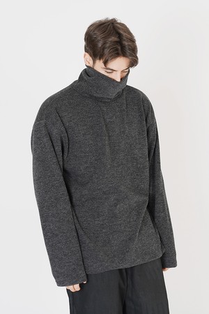 Wide Pola Neck Knit (Chacoal)