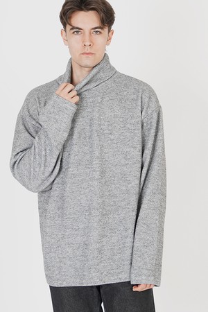 Wide Pola Neck Knit (Gray)