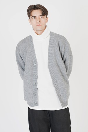 Hazzy Over fit Y-neck Cardigan (Gray)