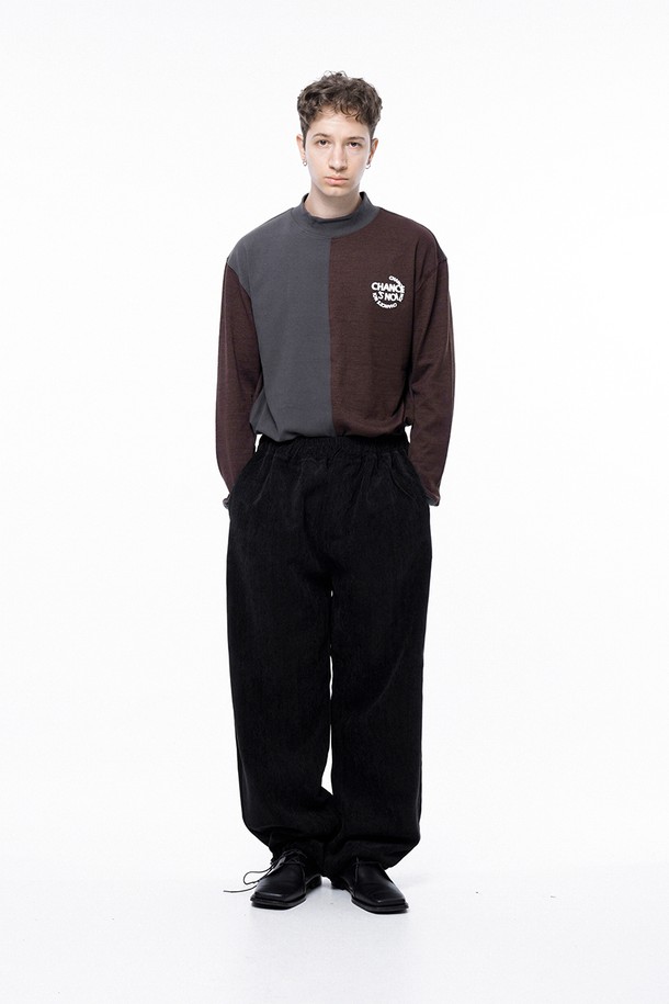 CHANCE'S NOI - 캐주얼팬츠 - Jacquard String Rug Pants - Black /M243PT02BK