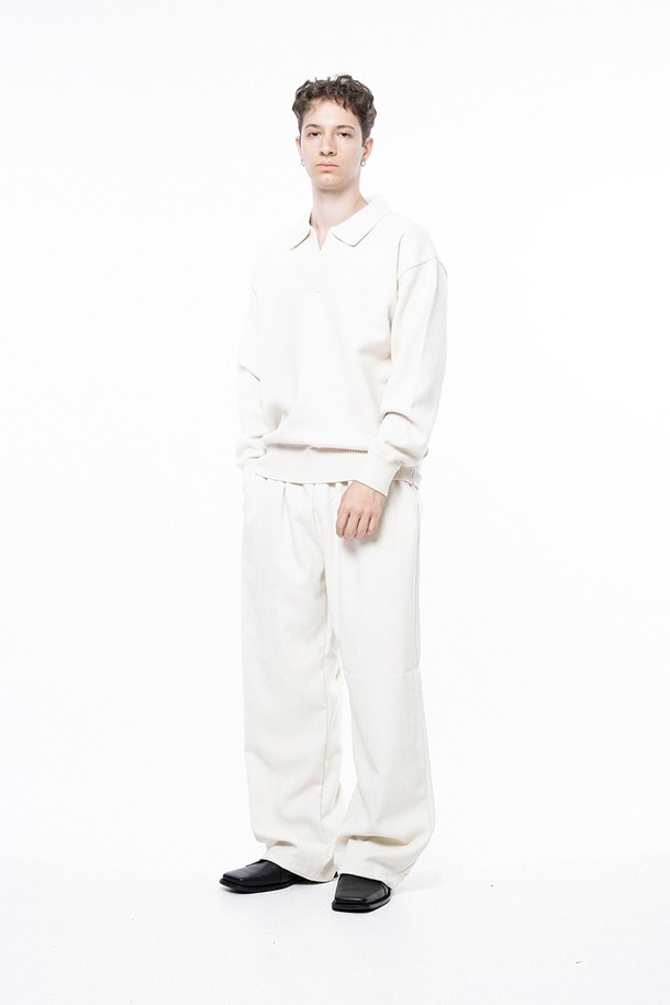 CHANCE'S NOI - 캐주얼팬츠 - Jacquard String Rug Pants - Ivory /M243PT02IV