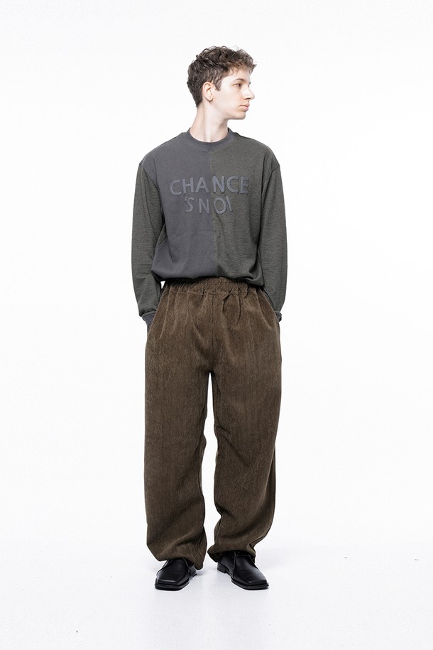 CHANCE'S NOI - 캐주얼팬츠 - Jacquard String Rug Pants - Brown /M243PT02BR