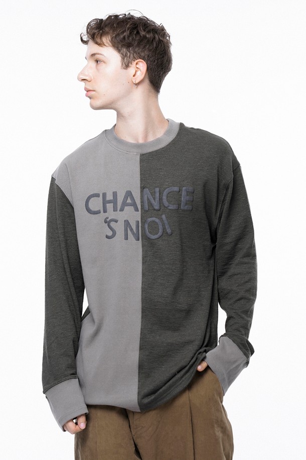 CHANCE'S NOI - 스웨트셔츠 - S`noi Reverse Rib Crew Neck Sweat - Khaki Beige /M243MT02BE