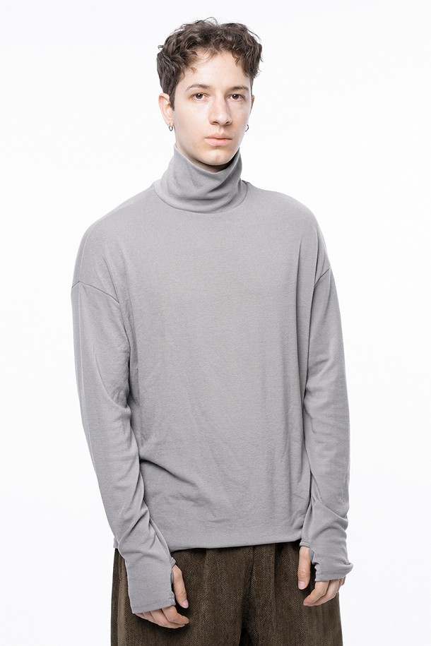 CHANCE'S NOI - 스웨터 - Spandex Finger-warmer Turtleneck - Beige /M243TP04BE