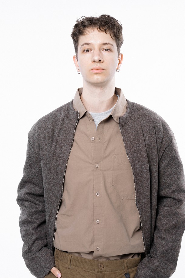 CHANCE'S NOI - 가디건 - Hard Two-way Zip-up Cardigan - Brown /W243TP11BRM