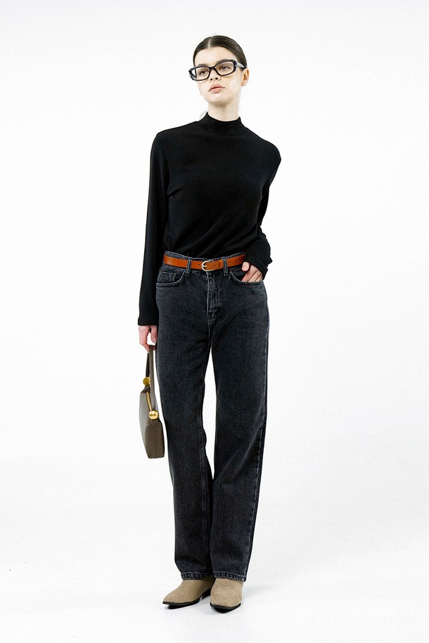 CHANCE'S NOI FOR WOMEN - 캐주얼팬츠 - [for Women] Washed Slim Napping Denim - Charcoal /W244PT04CH