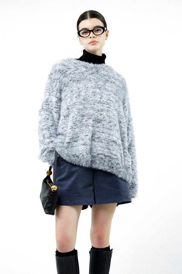 CHANCE'S NOI FOR WOMEN - 스웨터 - [for Women] Loose Angora Bokashi Knit - Melange /W244TP05ML