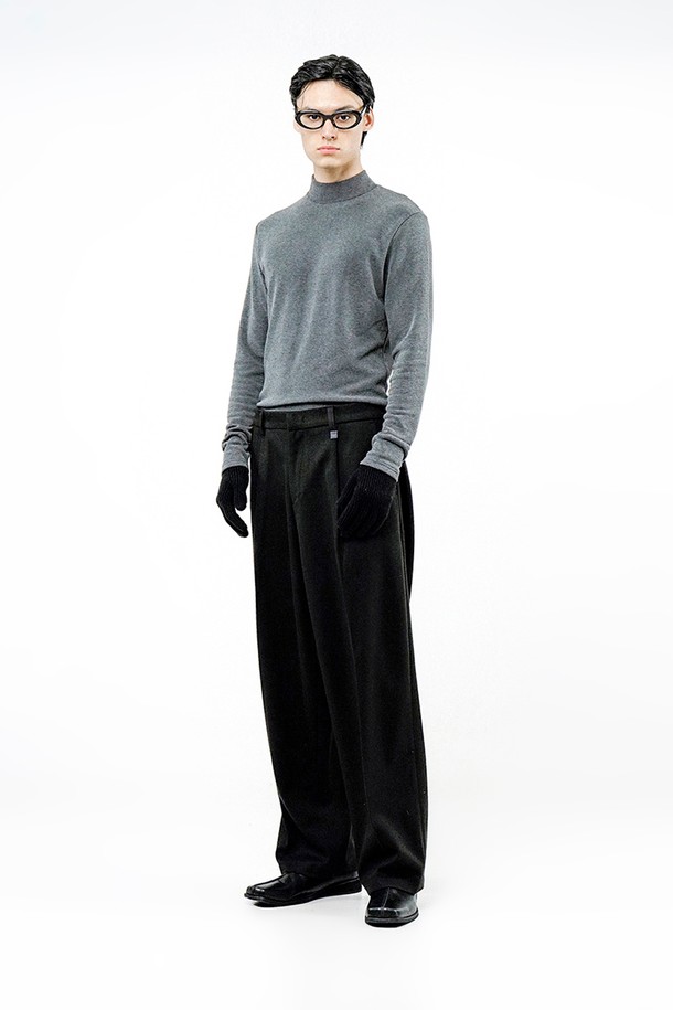 CHANCE'S NOI - 캐주얼팬츠 - Raised One Tuck Wool slacks - Black /M244PT01BK