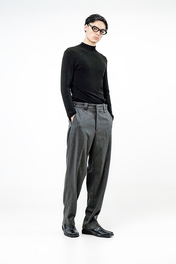 CHANCE'S NOI - 캐주얼팬츠 - Side Adjust Wool Slacks - Gray /W244PT02GR-M