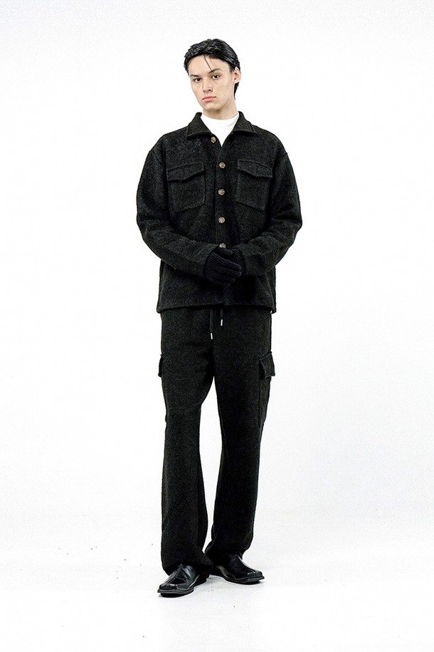 CHANCE'S NOI - 캐주얼팬츠 - Boucle Cargo String Pants - Black /W244PT05BK-M