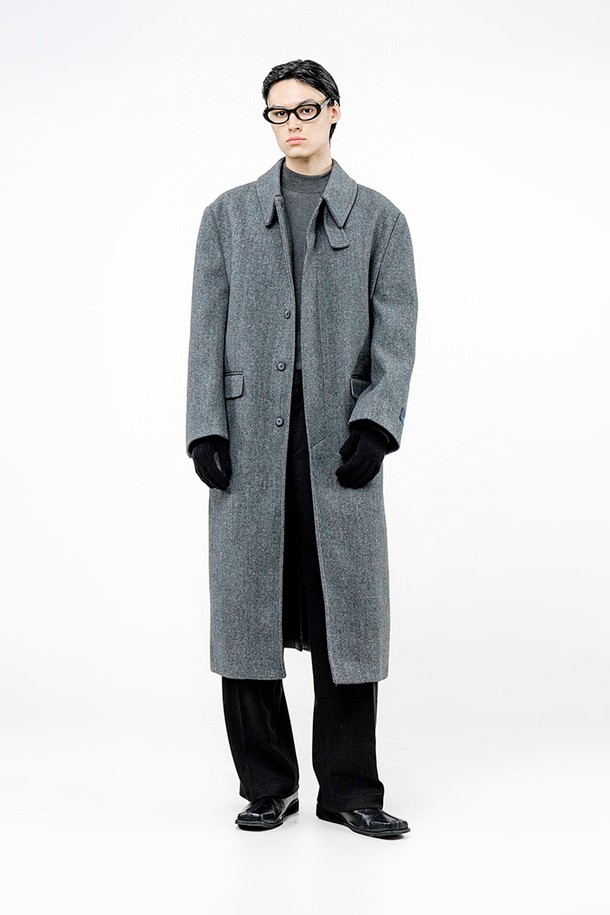 CHANCE'S NOI - 코트 - Classic Wool Mac Coat - Charcoal /W244OT07CH-M