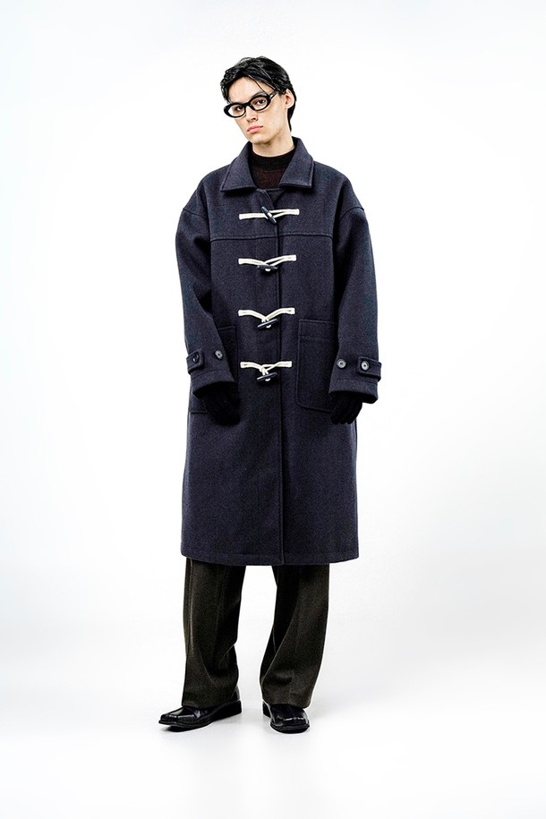 CHANCE'S NOI - 코트 - Oversized Snap Duffel Coat - Navy /W244OT01NY-M