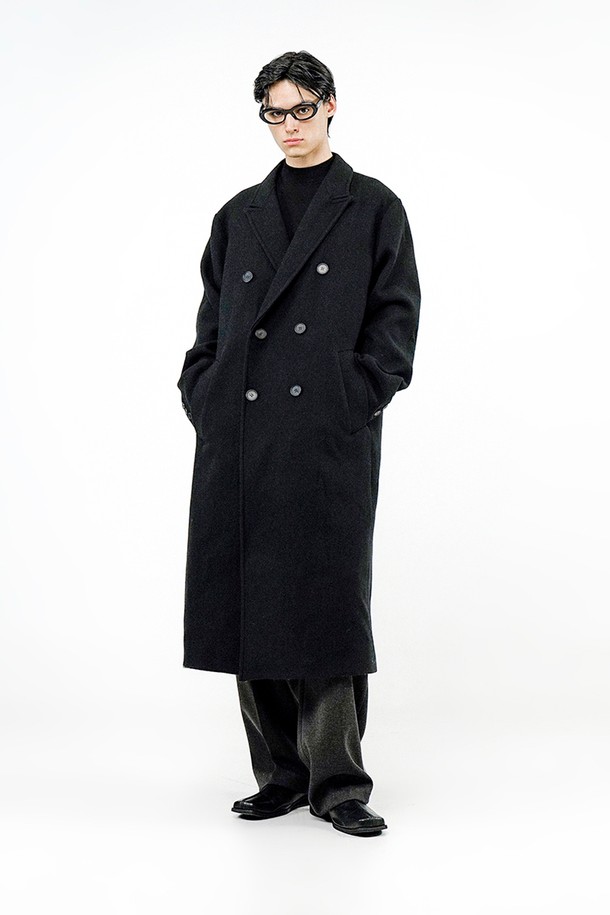 CHANCE'S NOI - 코트 - Oversized Wool double coat - Black /W244OT02BK-M