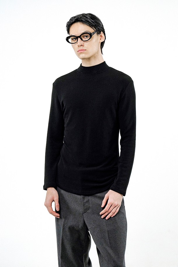 CHANCE'S NOI - 스웨터 - Fleece Wool Half Turtleneck - Black /M244TP03BK