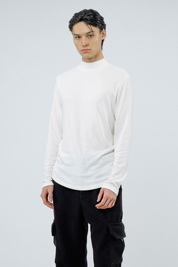 CHANCE'S NOI - 스웨터 - Fleece Wool Half Turtleneck - White /M244TP03WH