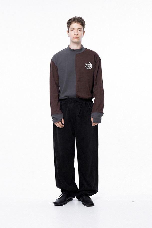 CHANCE'S NOI - 캐주얼팬츠 - Jacquard String Rug Pants - Black /M243PT02BK