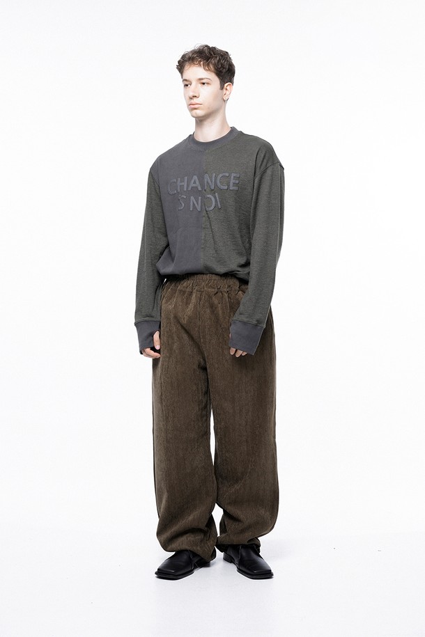 CHANCE'S NOI - 캐주얼팬츠 - Jacquard String Rug Pants - Brown /M243PT02BR