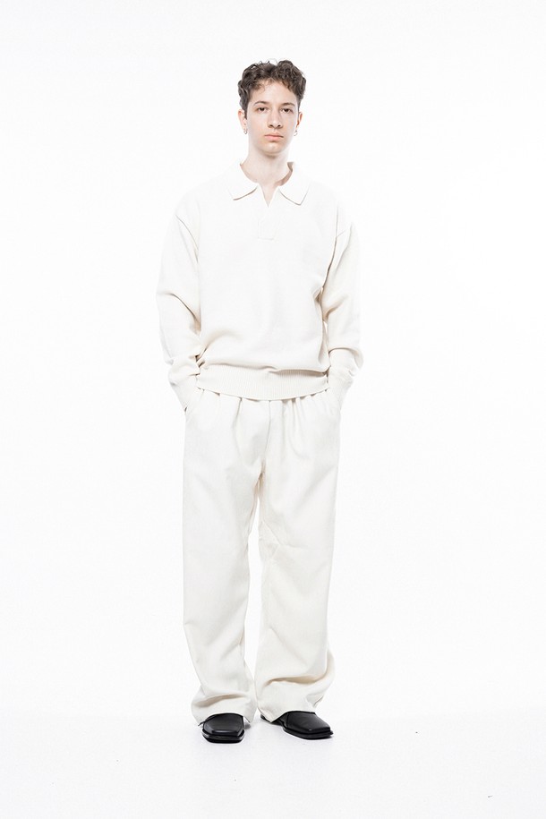 CHANCE'S NOI - 캐주얼팬츠 - Jacquard String Rug Pants - Ivory /M243PT02IV