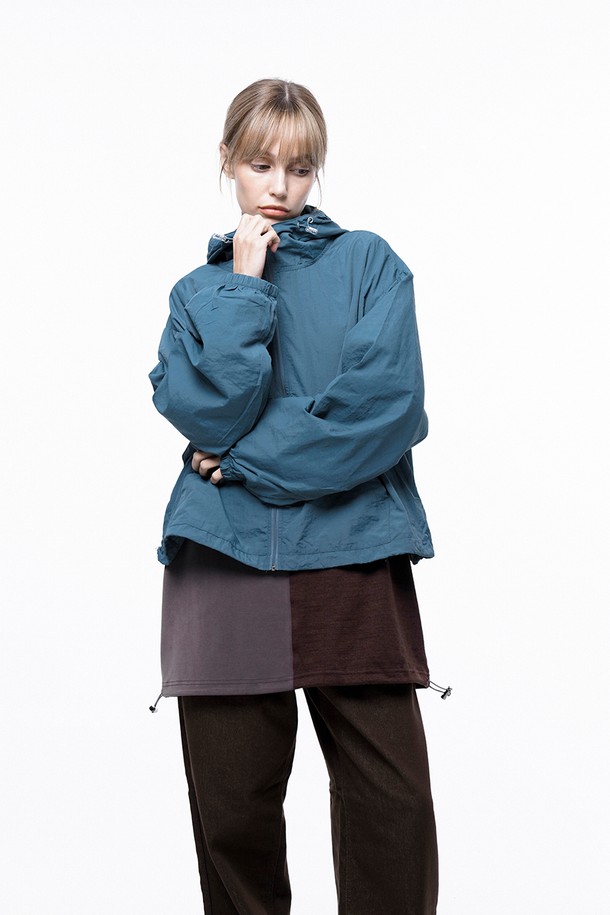 CHANCE'S NOI FOR WOMEN - 블루종/점퍼 - Crop Hooded Windbreaker Jumper - Green /W243OT01GN