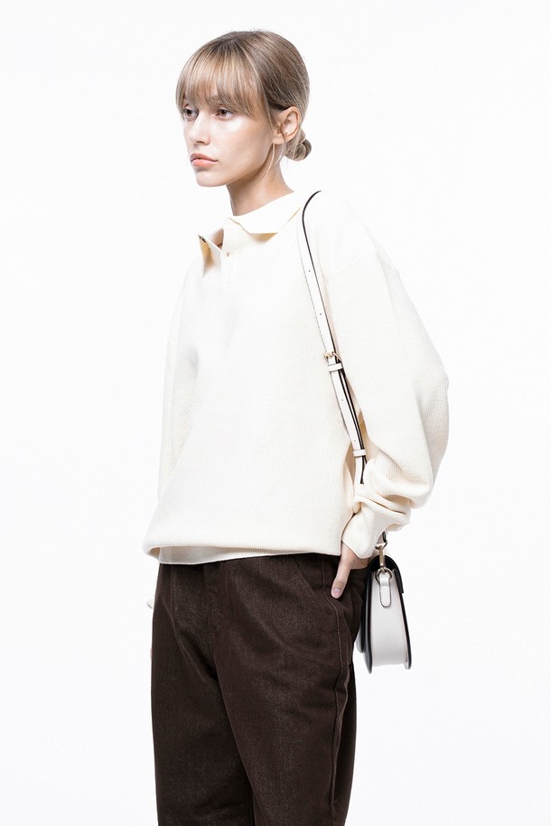 CHANCE'S NOI FOR WOMEN - 스웨터 - Soft Two-button Collar Knit - Ivory /W243TP09IV