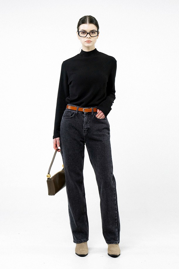 CHANCE'S NOI FOR WOMEN - 캐주얼팬츠 - [for Women] Washed Slim Napping Denim - Charcoal /W244PT04CH