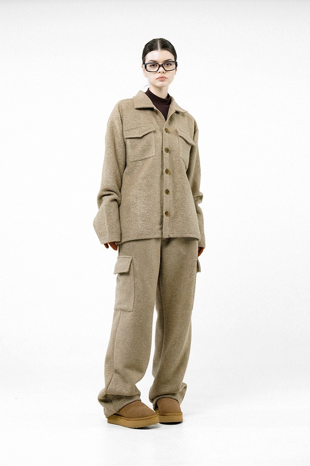 CHANCE'S NOI FOR WOMEN - 가디건 - [for Women] Boucle Pocket Shirt Jacket - Oatmeal /W244TP01OT