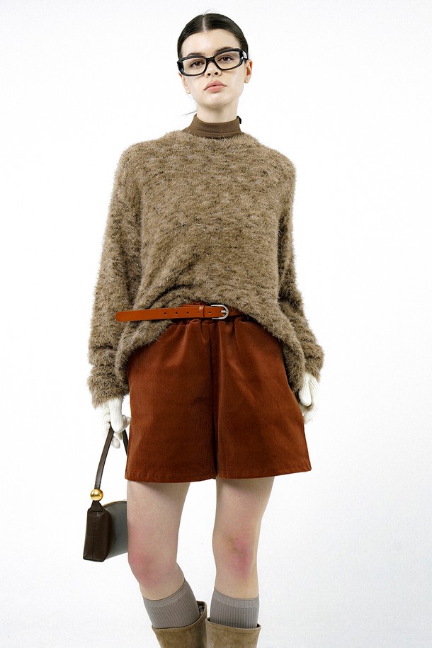 CHANCE'S NOI FOR WOMEN - 스웨터 - [for Women] Loose Angora Bokashi Knit - Brown /W244TP05BR