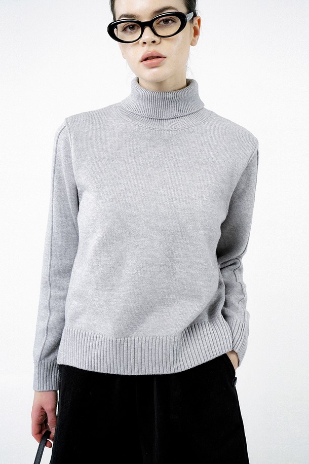 CHANCE'S NOI FOR WOMEN - 터틀넥 - [for Women] Soft Slit High Turtleneck - Melange /W244TP06ML