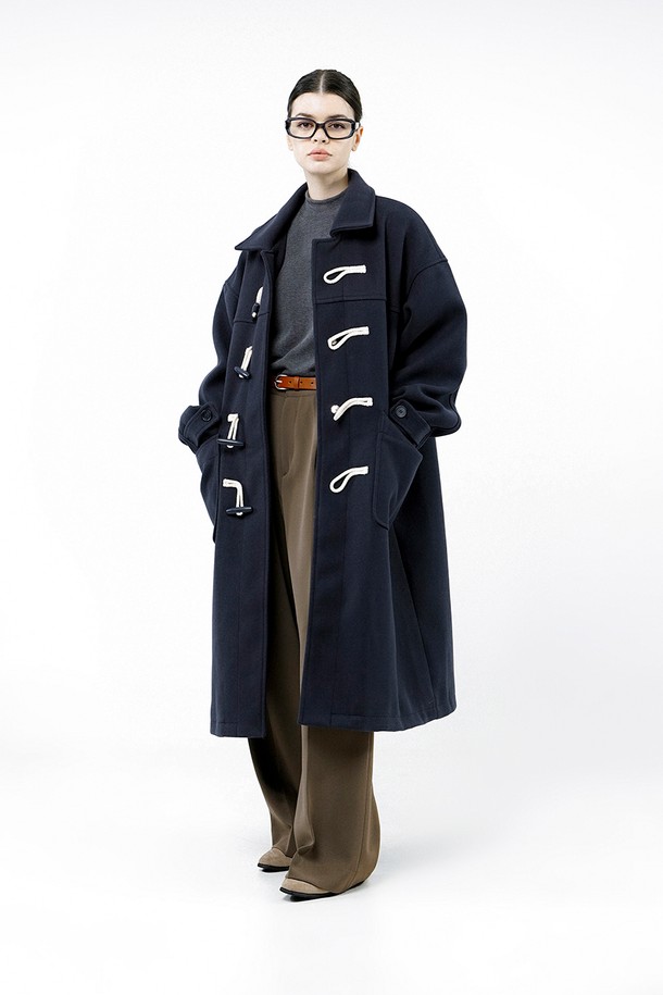 CHANCE'S NOI FOR WOMEN - 코트 - [for Women] Oversized Snap Duffel Coat - Navy /W244OT01NY