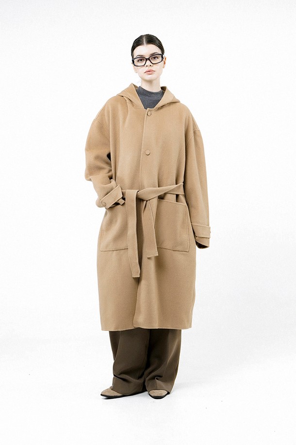 CHANCE'S NOI FOR WOMEN - 코트 - [for Women] Oversized Hooded Robe Coat - Beige /W244OT03BE