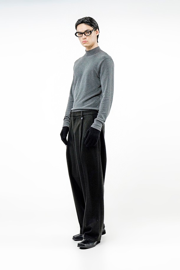 CHANCE'S NOI - 캐주얼팬츠 - Raised One Tuck Wool slacks - Black /M244PT01BK