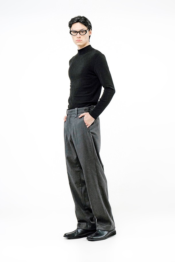 CHANCE'S NOI - 캐주얼팬츠 - Side Adjust Wool Slacks - Gray /W244PT02GR-M