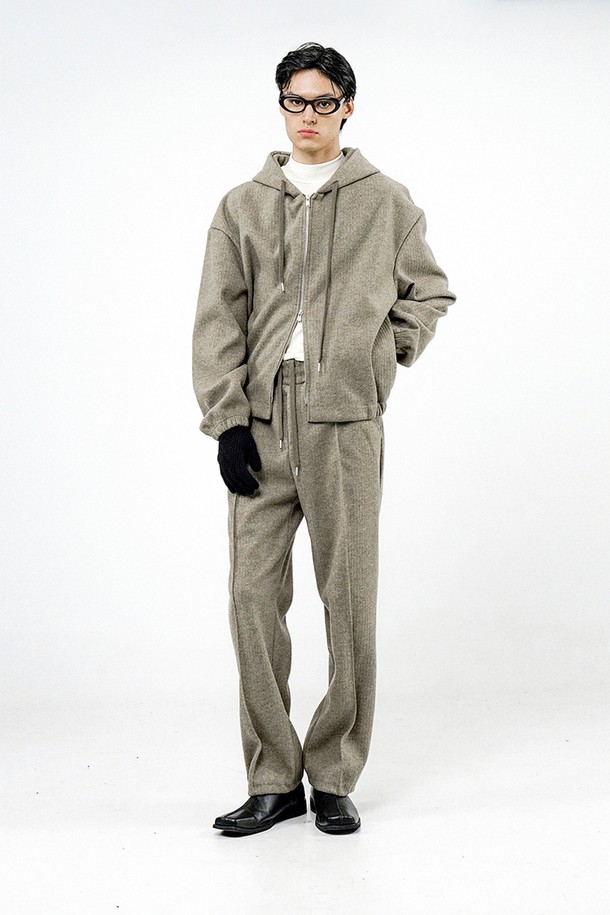 CHANCE'S NOI - 캐주얼팬츠 - Ribbed Kint String Pants - Khaki /M244PT04KA