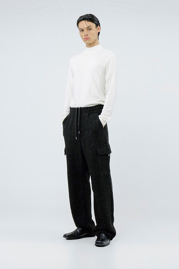 CHANCE'S NOI - 캐주얼팬츠 - Boucle Cargo String Pants - Black /W244PT05BK-M