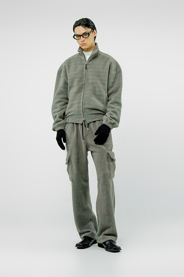 CHANCE'S NOI - 캐주얼팬츠 - Fleece String Cargo Pants - Khaki /M244PT05KA