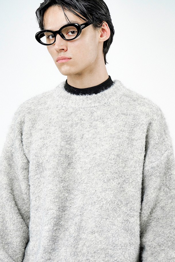 CHANCE'S NOI - 스웨터 - Boucle Round Knit - Melange /M244TP04ML